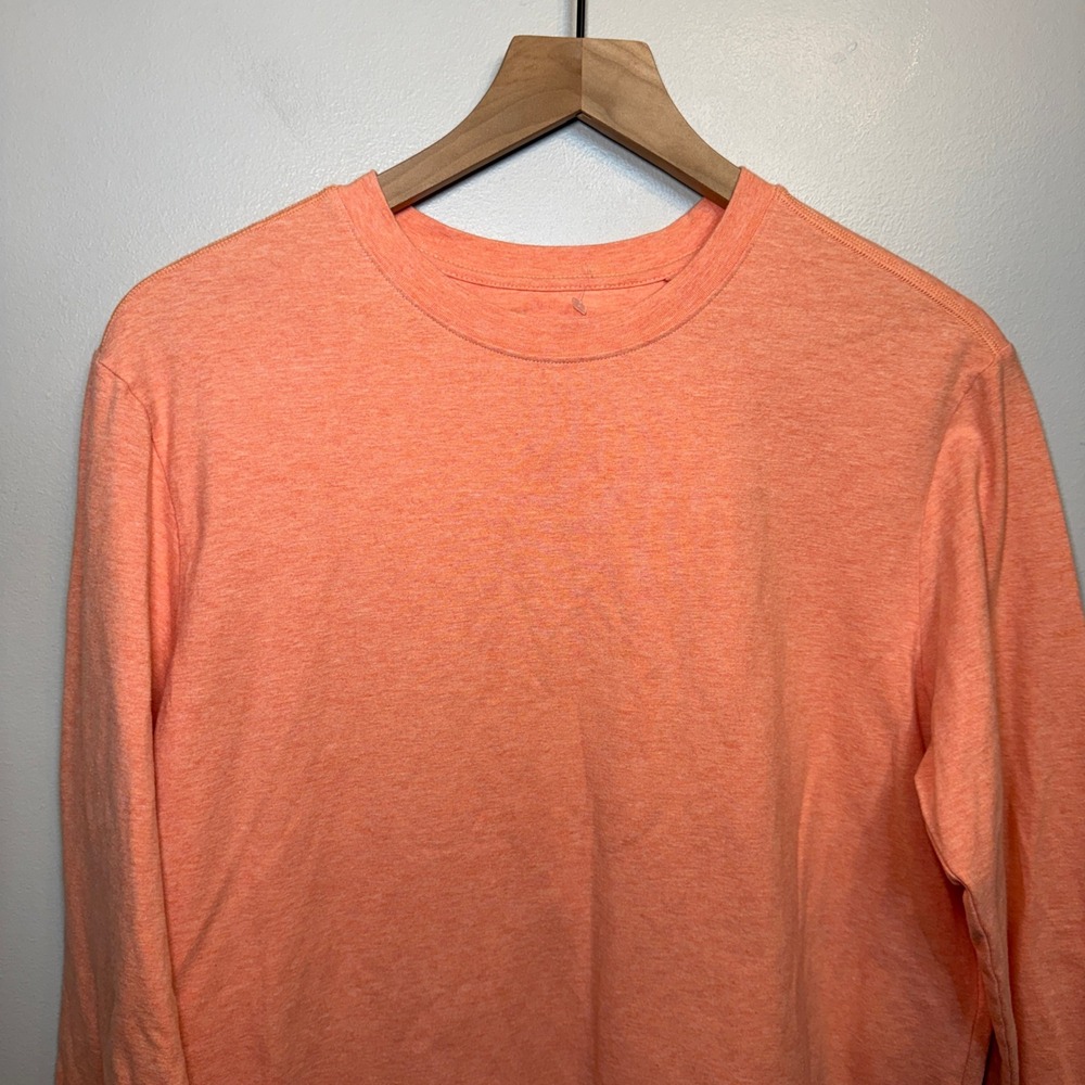 Kangol Women's Peach Heather Long Sleeve Crew Neck Shirt K9167L Size Medium - Picture 2 of 7